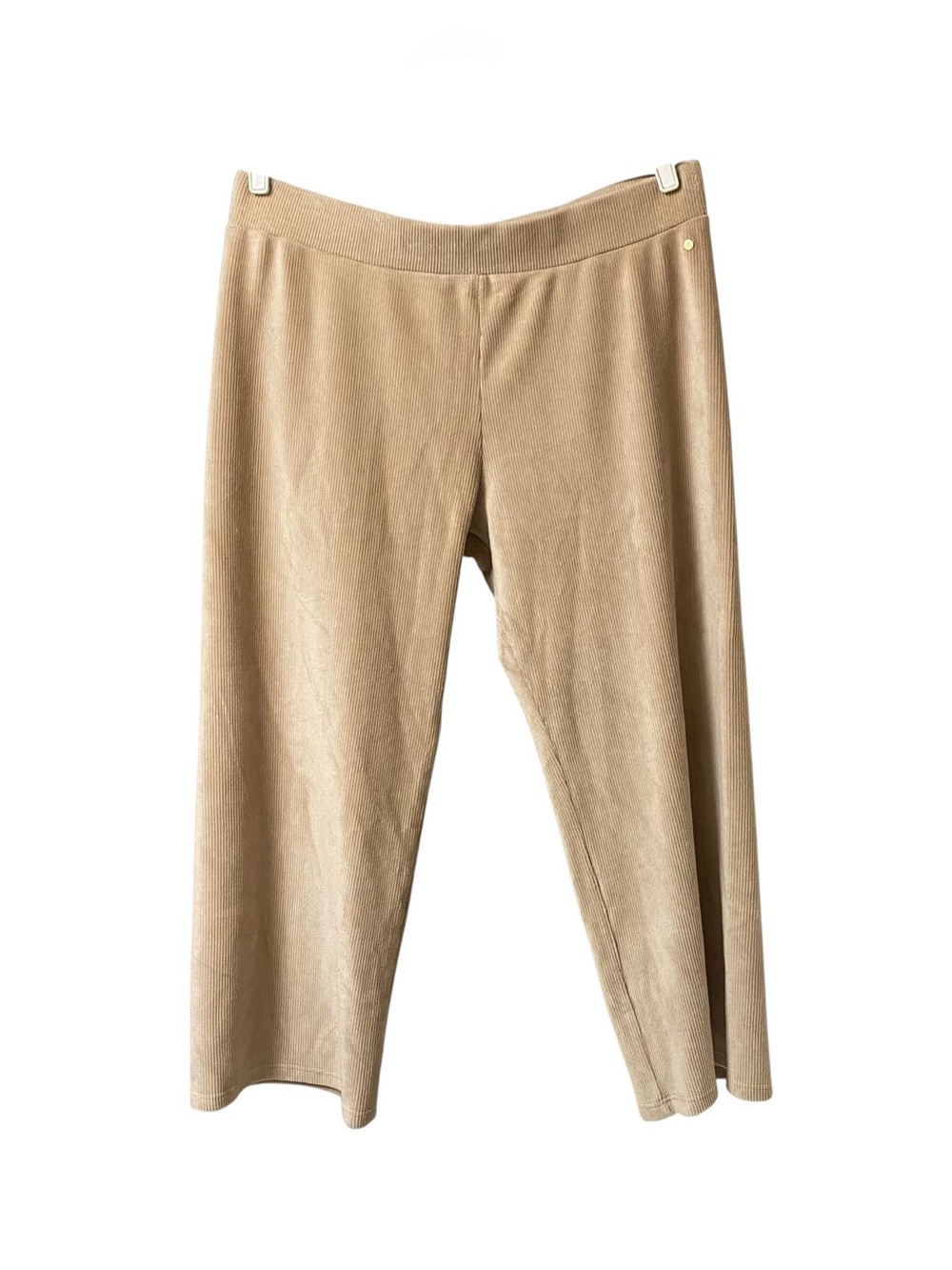Lattelove beige tan ribbed cozy loungewear pull on stretch comfort pants size XL